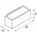 Wandleuchte BOX R7S, eckig,  R7s, max. 80W,