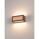 SLV Au�enwandleuchte BOX-L, IP44, eckig, E27 max. 18W, Rostfarben