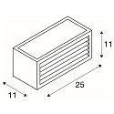 SLV Au�enwandleuchte BOX-L, IP44, eckig, E27 max. 18W, Rostfarben