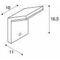 SLV LED Au�enwandleuchte ORDI, IP44 IK02, 9W 3000K 740lm 120�, Aluminium, anthrazit / opal, mit Sensor