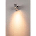 SLV Au�enstrahler MYRA SINGLE, IP55, 1-flammig, GU10 max. 50W, dreh- und neigbar, Silbergrau
