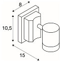 SLV Au�enstrahler MYRA SINGLE, IP55, 1-flammig, GU10 max. 50W, dreh- und neigbar, Silbergrau