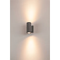SLV Au�enwandleuchte MYRA UP/DOWN, IP55 IK02, 2x GU10 max. 35W, Anthrazit