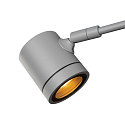 Outdoor Displayleuchte MYRA DISPLAY CURVE, IP55, GU10 max. 50W, dreh- und neigbar, Silbergrau
