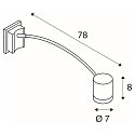 Outdoor Displayleuchte MYRA DISPLAY CURVE, IP55, GU10 max. 50W, dreh- und neigbar, Silbergrau