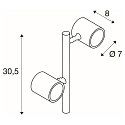 Outdoor Stehleuchte MYRA SPOT DOUBLE, IP44, 2-fllammig, 2x GU10 LED max. 4.5W, dreh- und neigbar, Anthrazit