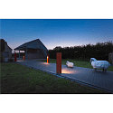 SLV LED Outdoor Floorlamp RUSTY SLOT 80, IP55, height 80cm, 8.6W 3000K 30lm, FeCSi steel rust color