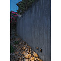 SLV LED Wand-Einbauleuchte DOWNUNDER OUT S, IP55, 9 x 9cm, 230V AC / sek. 300mA, asymmetrisch, 1.7W 3000K 25lm, anthrazit