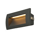 LED Wand-Einbauleuchte DOWNUNDER OUT M, IP55, 14 x 7cm, 230V AC / sek. 300mA, asymmetrisch, 4W 3000K 85lm, anthrazit