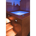 SLV LED Wand-Einbauleuchte DOWNUNDER OUT M, IP55, 14 x 7cm, 230V AC / sek. 300mA, asymmetrisch, 4W 3000K 85lm, anthrazit