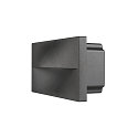 SLV LED Wand-Einbauleuchte ADI, IP55 IK02, 230V AC / sek. 500MA, 18W 3000K 940lm , Aluminium / PC, exkl. Einbautopf, anthrazit