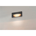 SLV LED Wand-Einbauleuchte ADI, IP55 IK02, 230V AC / sek. 500MA, 18W 3000K 940lm , Aluminium / PC, exkl. Einbautopf, anthrazit