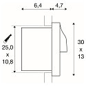SLV LED Wand-Einbauleuchte ADI, IP55 IK02, 230V AC / sek. 500MA, 18W 3000K 940lm , Aluminium / PC, exkl. Einbautopf, anthrazit