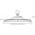 SLV LED Hallenstrahler ECOTECH HIGHBAY, �29cm, 200W, 4000K, 28000lm, IP65, schwarz matt