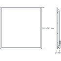 SLV LED Panel ECOTECH, 32W, 3000/5000K, 900/1000lm, UGR<19, 120lm/W, 850mA, IP20, ohne Treiber, wei�