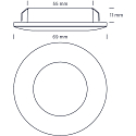 SLV LED Einbaustrahler ALINA G2, 100�, 3,2W, 2700/3000K, 296lm, IP20, dimmbar, wei� matt