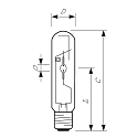 Philips Philips Halogen-Metalldampf-Lampe MASTER CityWhite CDO-TT plus E27, 100W 828 