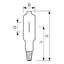 Philips Philips Halogen-Metalldampf-Lampe HPI-T/230VPro, 16.5A, E40, 2000W 4200K