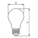 Philips LED Filamentlampe MAS LEDBulb ND CL GUE Standard, A60, 2,3W, E27, 2700K, 485lm