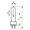 Philips Philips Halogen-Metalldampf-Lampe CDM-TMASTER Colour, G12, 70W
