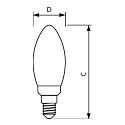 Philips LED Filament Kerzenform MASTER LEDCandle ND DIM B35 CL GUE, E14, 2.3W 2700K 485lm 300�, schaltbar