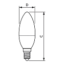 Philips LED Lampe CorePro LEDCandle, B35, E14, 2,8W, 2700K, matt