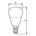 Philips LED Lampe CorePro LEDLuster, P45, E14, 2,8W, 2700K, matt