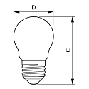 Philips filament lamp CorePro LEDLuster P45 E27 2,2W 250lm 2700K CRI 80 