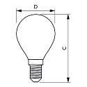 Philips filament lamp CorePro LEDLuster P45 E14 6,5W 806lm 2700K CRI 80 
