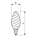 Philips LED Filament Kerzenform gedreht CorePro LEDcandle ST35, E14, 2W 2700K 250lm, schaltbar, klar