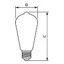 Philips LED Lampe MASTER Value LEDbulb, ST64, E27, 5,9W, 2700K, klar, dimmbar