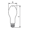 Philips LED Retrofit-Leuchtmittel MASTER LED HPL, IP65, E40, 33.5W 4000K 6000lm 300�, schaltbar, matt