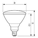Philips infrared lamp PAR38 IR 1CT/12 PAR38 E27 150W dimmable