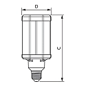 Philips Professional LED retrofit TrueForce Urban HPL CL ND, 230V, E27, 42W LF840 6000lm 360°