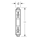 RADIUM Kompakt-HM-Lampe / Quarzbrenner HRI-TS 400W/D/PRO/230/FC2, � 3.3cm / 20.6cm, Sockel Fc2 (2-fach), 230V AC, 420W 5500K, klar