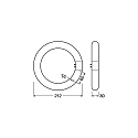 RADIUM LED R�hrenlampe ESSENCE RL-T9 C22 EM, Ringform � 20.5cm, G10q, 12W 6500K 1200lm 120�, matt