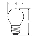 RADIUM LED Filament Tropfenlampe STAR D40 DIM 930, E27, � 4.5cm, 3.4W 3000K 470lm 300�, CRi>90, dimmbar, Glas matt
