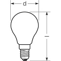 RADIUM LED Filament Tropfenlampe STAR D60, E14, � 4.5cm, 5.9W 4000K 806lm 300�, CRi>90, dimmbar, Glas matt