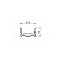 RADIUM Radium Aluminium U-Profil Flach (Aufbau) SMALL U-FLAT  17.3/9.6/B1C1, f�r 1 LED Strip, L�nge 200cm
