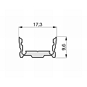 Radium Aluminium U-Profil Flach (Aufbau) SMALL U-FLAT  17.3/9.6/B1C1, f�r 1 LED Strip, L�nge 100cm