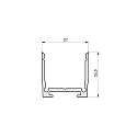 Aluminium U-Profil (Aufbau) MEDIUM U 27/25.9/B2C2, f�r 2 LED Strips, L�nge 200cm, wei� RAL9016