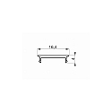 Abdeckung F 16.4/4/C1 f�r Radium Aluminium-Profil SMALL, b�ndig, matt / diffus, L�nge 100cm