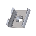 Metall-Montageklammer f�r Radium Aluminium-Profil SMALL
