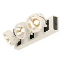 SLV LED Wand- und Deckenleuchte KALU LED 3, IP20, 3-flammig, 47W 3000K 3000lm 60°, dimmbar, kardanisch, weiß / schwarz