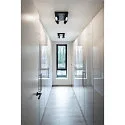 SLV LED Wand- und Deckenleuchte KALU LED 4 SQUARE, IP20, 4-flammig, 60W 3000K 4000lm 60°, dimmbar, kardanisch, schwarz