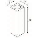 SLV THEO UP/DOWN, QPAR51, Wall luminaire, max. 2x50W, brushed alu