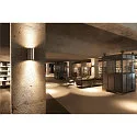 SLV Outdoor Wandleuchte ROX WALL OUT UP/DOWN, QPAR11, IP44, 2x GU10 max. 50W, Alu gebürstet