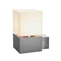SQUARE WALL, Outdoor Wandleuchte, IP44, E27 max. 20W, Alu gebürstet