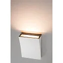 SLV DELWA WIDE, Outdoor LED Wandleuchte, IP44, 10W 3000K 910lm 100°, weiß