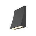 DELWA WIDE, Outdoor LED Wandleuchte, IP44, 10W 3000K 910lm 100°, anthrazit